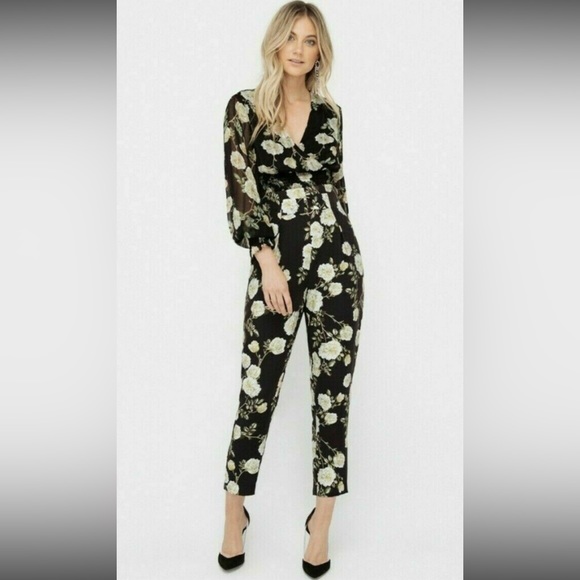 Sheike Pants - SHEIKE Antique Rose Black Floral Office High Waisted Pants NWT RRP$119.95